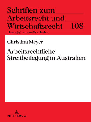 cover image of Arbeitsrechtliche Streitbeilegung in Australien